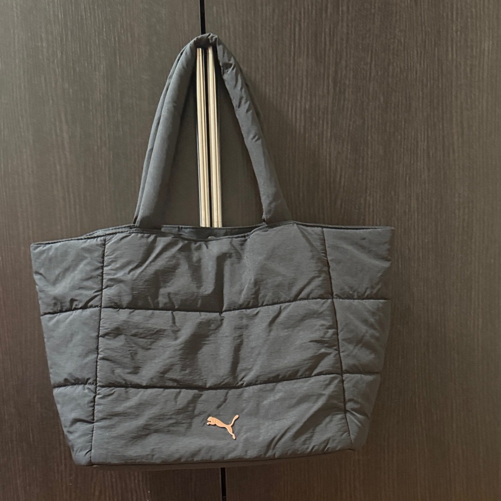 Women’s gently worn Puma Charcoal Quilted Tote Bag
